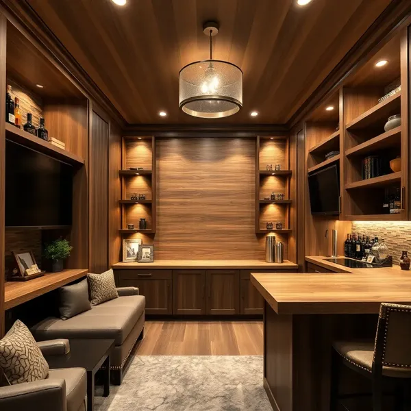 Elevate Your WNY Man Cave: Custom Wood Accents and Finishes by ProBuilt with Brian Pierrot